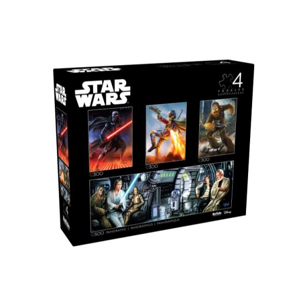 お取り寄せ バッファローゲームズ 4×1 クラシックスター・ウォーズ マルチパック インターロッキング ジグソーパズル Buffalo Games 4x1 Cl