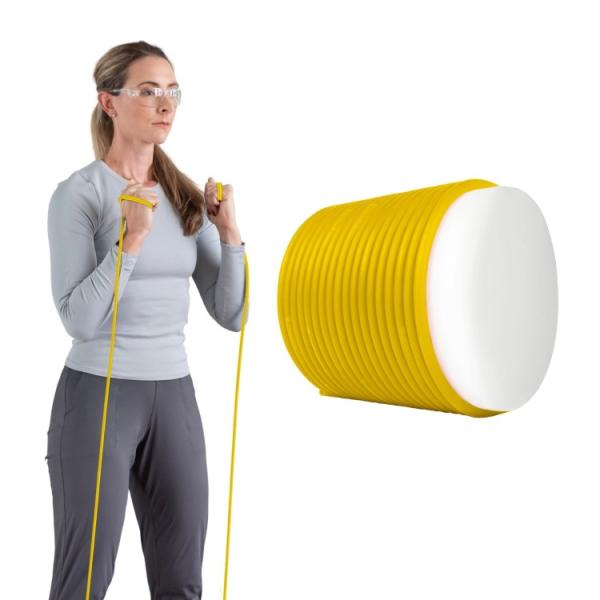 お取り寄せ セラバンド レジスタンスチューブ レベル2 薄手イエロー 負荷約1.36kg 長さ約30.5m 1本 THERABAND Resistan