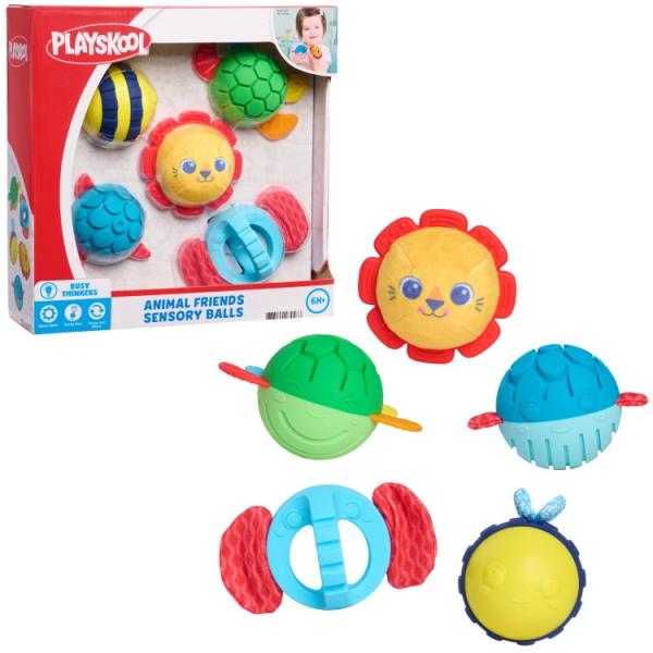 お取り寄せ [限定版] プレイスクール アニマルフレンズ 感覚ボール5個 18か月以上 Playskool Animal Friends Sensor