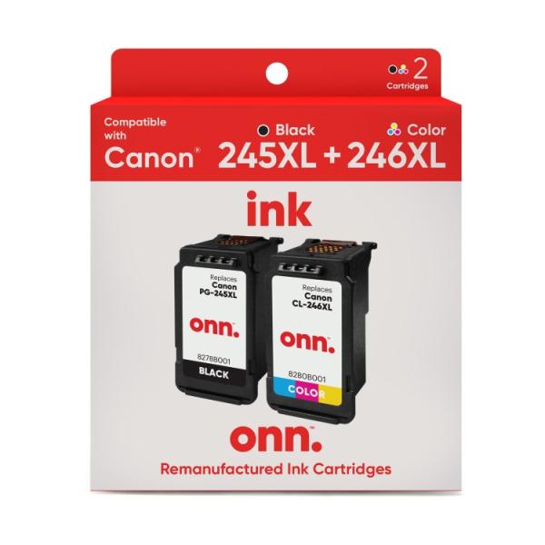 お取り寄せ オン Canon PG245XL CL246XLインクカートリッジ 2個セット ブラック カラー onn Canon PG-245XL/CL-246