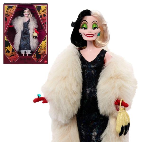 お取り寄せ ディズニーヴィランズ クルエラ コレクター人形 クラッチ・展示台付き Disney Villains Cruella De Vil Col