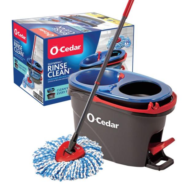 お取り寄せ オーシーダー リンスクリーン 回転モップ 2槽式バケツ・マイクロファイバーヘッド付き O-Cedar RinseClean Spin Mo