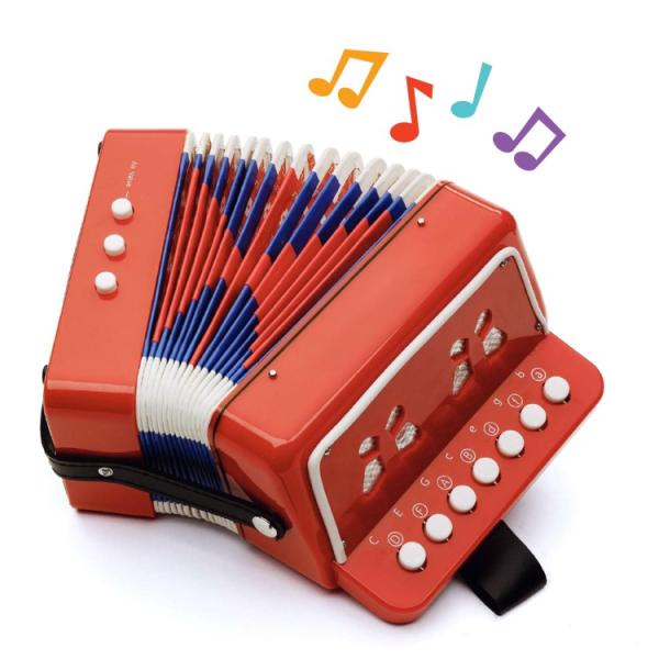 お取り寄せ ヘイプレイ 子ども用初心者アコーディオン 10鍵 2オクターブ Hey Play Kids Beginner Accordion, 10