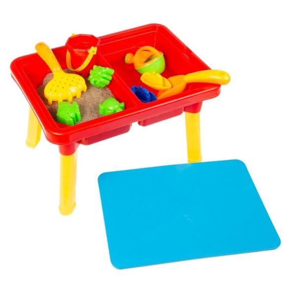 お取り寄せ ヘイプレイ 砂・水 感覚遊びテーブル ふた・玩具付き Hey Play Sand &amp; Water Sensory Table with L