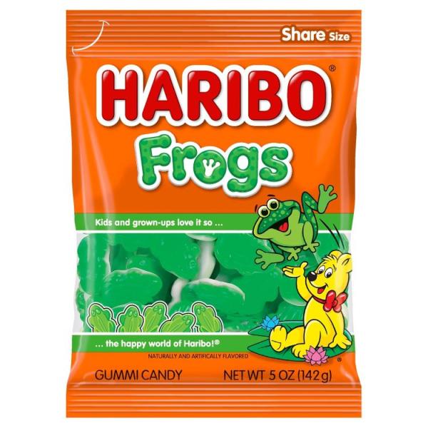 お取り寄せ ハリボー グミキャンディ フロッグス 142g Haribo Gummi Candy, Frogs, 5 Ounce