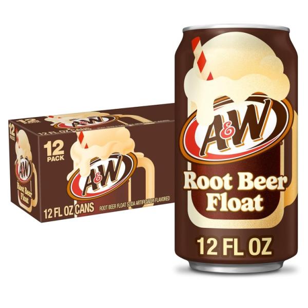 お取り寄せ A&amp;W ルートビアフロート ソーダ 355ml 12本パック A&amp;W Root Beer Float Soda, 12 fl oz can