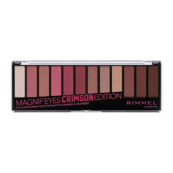 お取り寄せ リンメル マグニファイズ アイシャドウパレット 12色 007 クリムゾン 14g Rimmel Magnif'Eyes Eyeshado