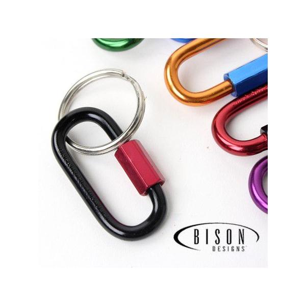 爆買 / キーホルダー カラビナフック キャンプ 小物 フェス バイソン カラビナ BISON DESIGNS バイソンデザインズ チェーンリンク