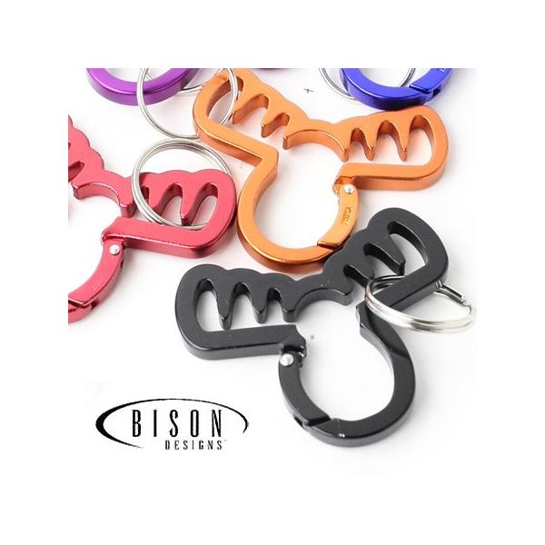 爆買 / キーホルダー カラビナフック キャンプ BISON DESIGNS バイソンデザインズ MOOSE カラビナ/トナカイ キーホルダー カラビナ