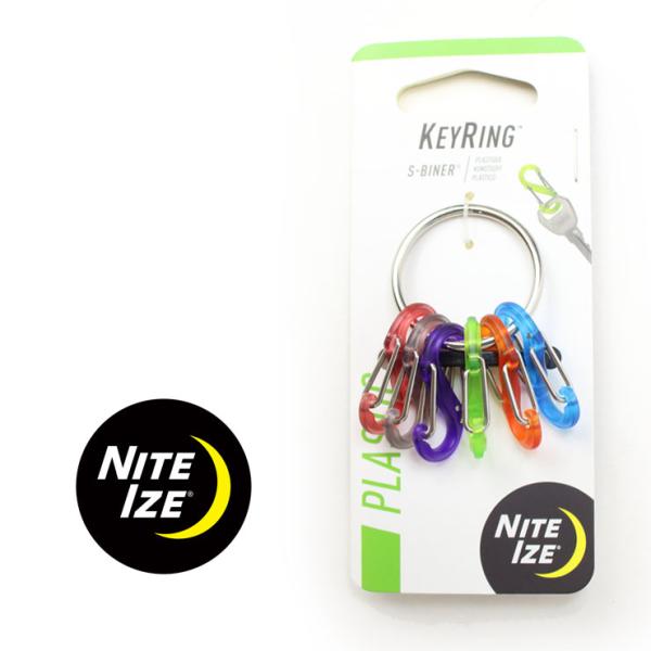 爆買 / カラビナ キーホルダー NITEIZE ナイトアイズ キーリング プラスチック エスビナー シルバー NI04217 キーリング