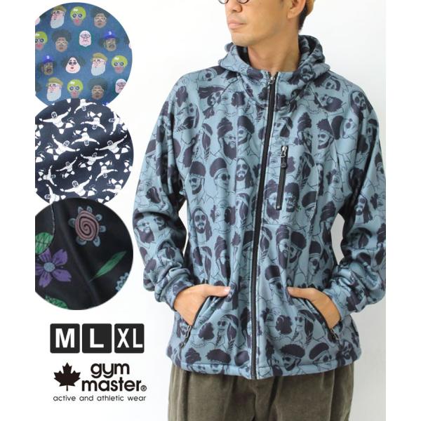 マスターバーニーフードジャケット gym master（ジムマスター） ニットフリースハッピーペイントフード