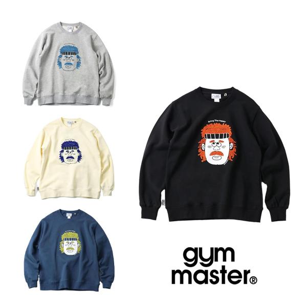 爆買 / gym master ジムマスター スウェット 10.3oz ヘビーウェイト トレーナー Bring The Happy プリント 裏毛 カジュアル G621771