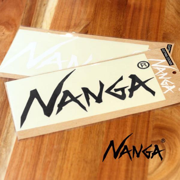 爆買 / アウトドアブランド ステッカー ナンガ NANGA カッティングステッカー Lサイズ / スーツケース 車 ロゴ キャンプ フェス クーラーボックス キャンプ