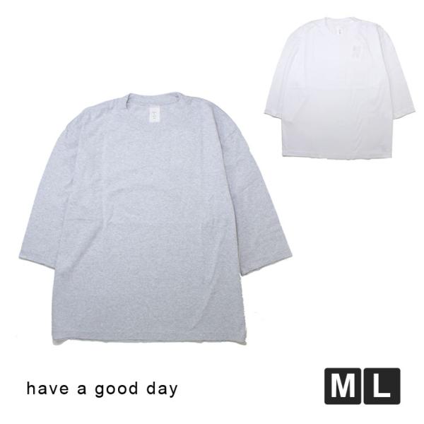 爆買 / Have a good day 丸胴 3/4 Tee HGD-353 tシャツ 無地 半袖 Tシャツ 厚手 綿100% 日本製 / 返品・交換不可