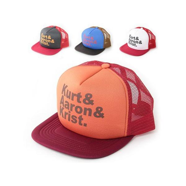 爆買 / キャンプ 帽子 メッシュキャップ ロックプリント メッシュキャップ KURT＆ / 帽子