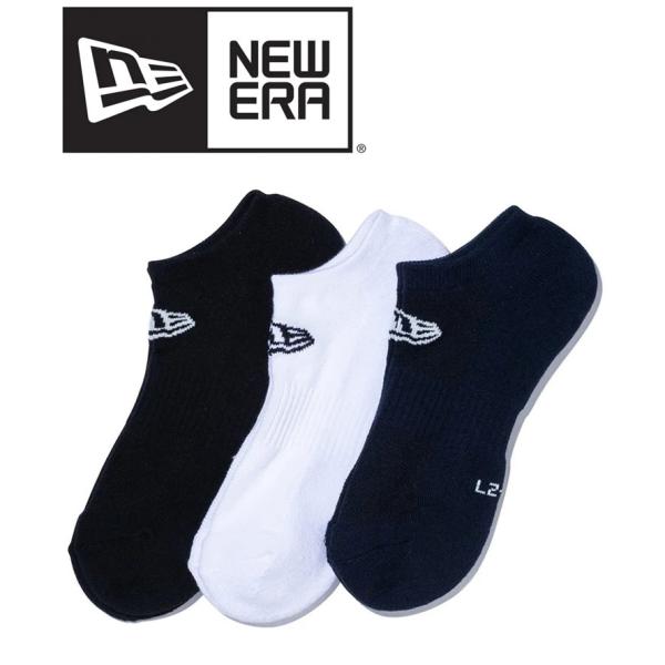 爆買 / 靴下 NEW ERA ニューエラ ショートソックス 3足セット 14518168 ブラック ホワイト ネイビー SOCKS SHORT 3PAIRS