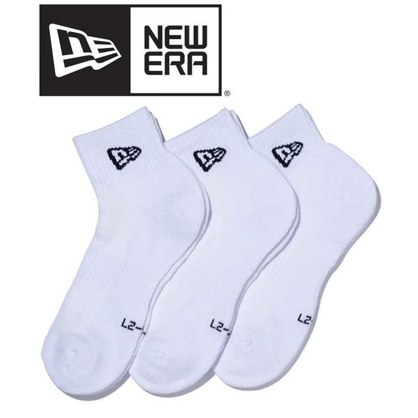 爆買 / 靴下 NEW ERA ニューエラ アンクルソックス 3足セット 14518186 ホワイト SOCKS ANKLE 3PAIRS