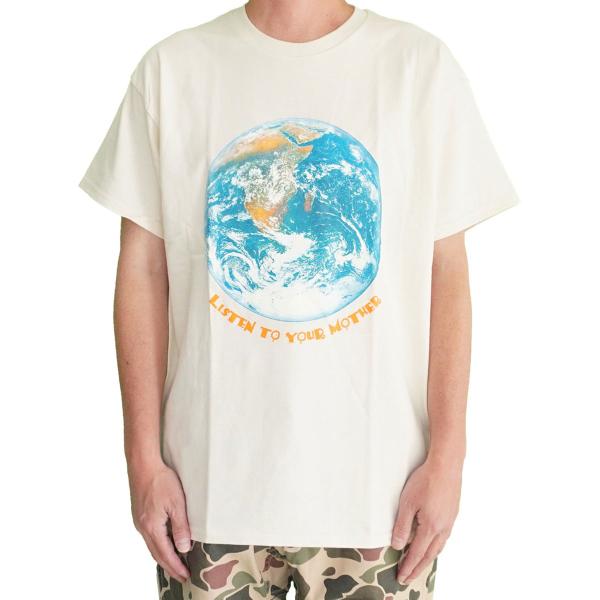爆買 / VARIOUS LISTEN TO YOUR MOTHER TEE メッセージTシャツ コットン100％ 半袖 グラフィックT メンズL 040100 ナチュラル / 返品・交換不可