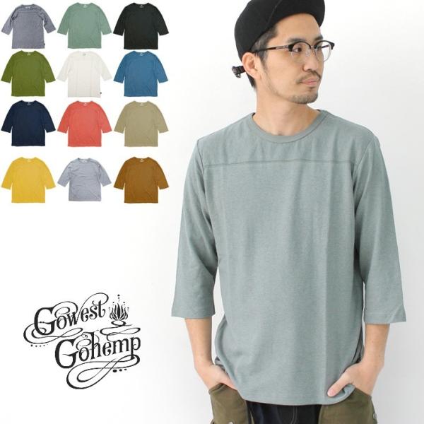 ゴーヘンプ Tシャツ 7分袖 メンズ 30代 Gohemp ハーフスリーブ