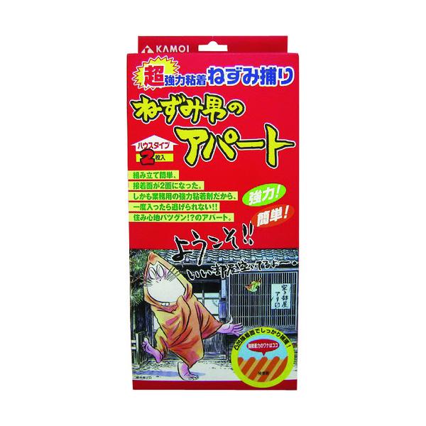 カモ井加工紙 カモ井 超強力粘着ねずみ捕り ねずみ男のアパート (ハウスタイプ) (NEZUMIOTOKONOAPART) :1371953:Pro-Tools 通販 カモ井加工紙 ねずみ男のアパート2枚入り ハウス型のネズミ捕り 4971910162408