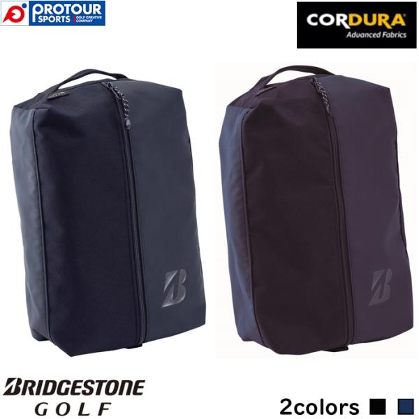 BRIDGESTONE GOLF CORDURA SCG370 / ブリヂストン コーデュラ シューズケース SCG370 2023年モデル 全2色(BK(黒)/NA(紺)) センターファスナー シンプル