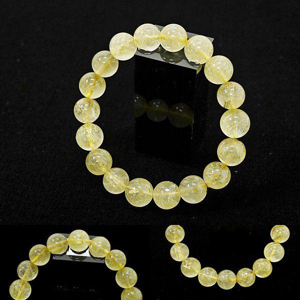 248ゴールド タイチン ルチル クォーツ 11mm - 12mm 金針 天然石 Original天然石] 細金針の輝き ゴールドルチル [11mm]100064 : PROUD