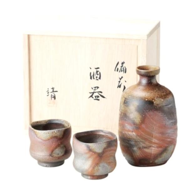 備前焼 扁壺　中居靖　木箱付き 備前焼花入作家：中居 靖 - 備前焼通販ギャラリーしょうざん 工芸品