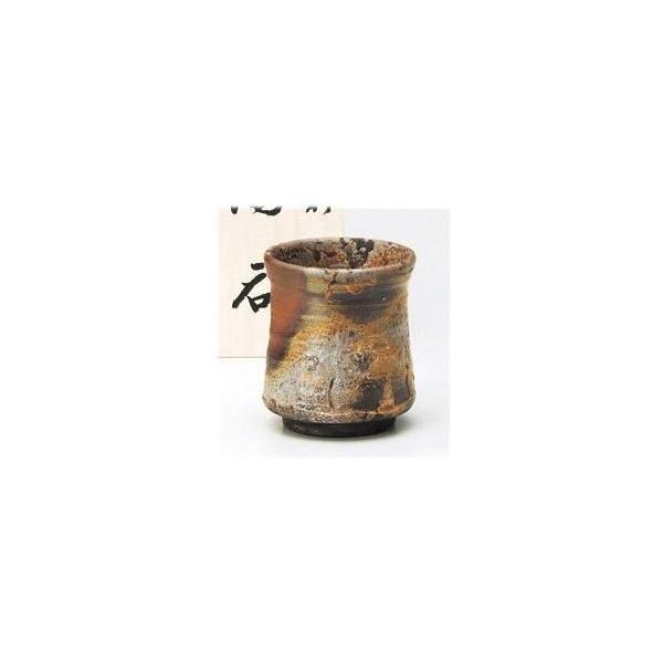 未使用'75年◇備前焼窯元『陶峰造』(木村陶峰) 楕円 中浅
