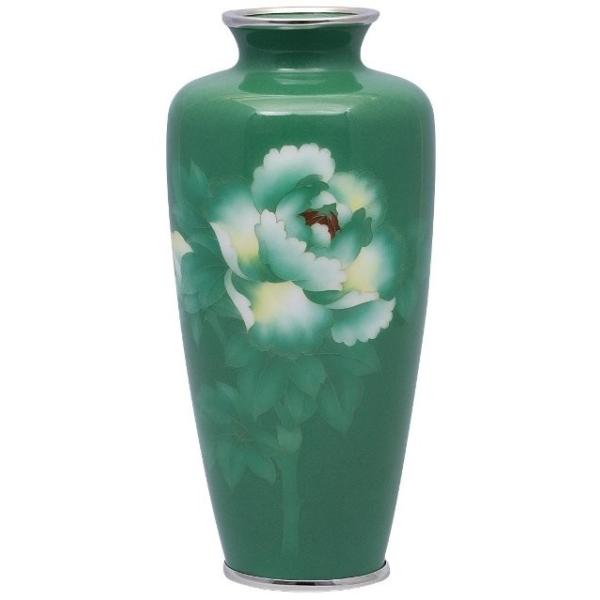 七宝焼　花文　花瓶　M　R7879C 七宝焼き 花瓶 赤地花鳥柄 | Antique Nanae