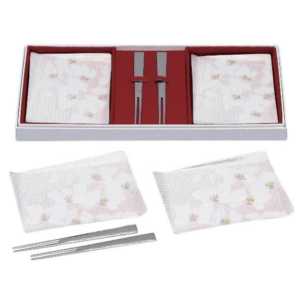 七宝焼 折紙 胡蝶蘭 銘々皿2PC ピック付きセット 116-15 : 虹八