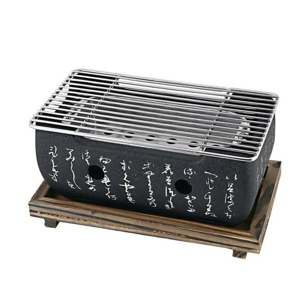 ■サイズ:いろは長角コンロ(大)/幅24×奥行き13×高さ11.1、長角コンロ（大）用炭入れ/幅20.3×奥行き9.2×高さ6.4、長角コンロ（大）用ステンレス網/幅24.5×奥行き13.5×高さ0.6、いろは長角コンロ(大)用木台/幅26...