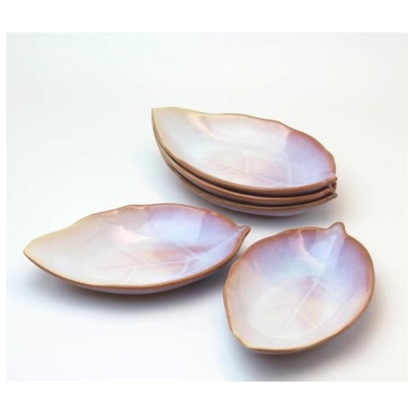 和食器　萩焼　都野栖雲造　皿　銘々皿　5客　共箱　M　R8152C 和食器萩焼都野栖雲造皿銘々皿5客共箱MR8152C