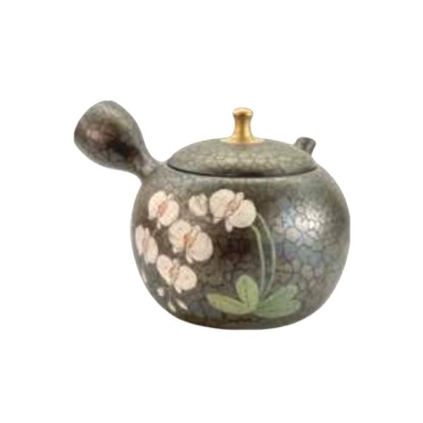 常滑焼 急須【名工作品】昭龍天目 胡蝶蘭急須 280ml (セラメッシュ
