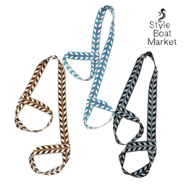 ■特徴Style Boat Market　スタイルボートマーケットヨガストラップ アローカラフルな刺繍が目を引くヨガマットストラップコンパクトなので使わないときも荷物にならないのが嬉しいポイント。選べる３つのカラー展開で、マットのデザインと...