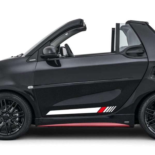 並行輸入品車用サイドストライプ デカール ステッカー スポーツ レーシングスカート ビニール デカール デコレーション メルセデスベンツ スマート フォ