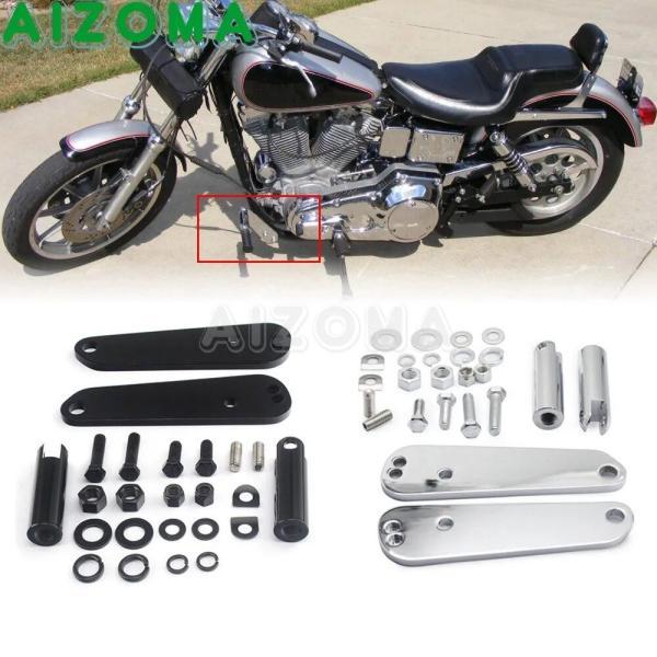 並行輸入品 ハーレー For Dyna FXD Highway Motorcycle Driver Foot Forward Rest Peg Mount Kit Set Low Rider Street Bob Super Glide 1991-2017