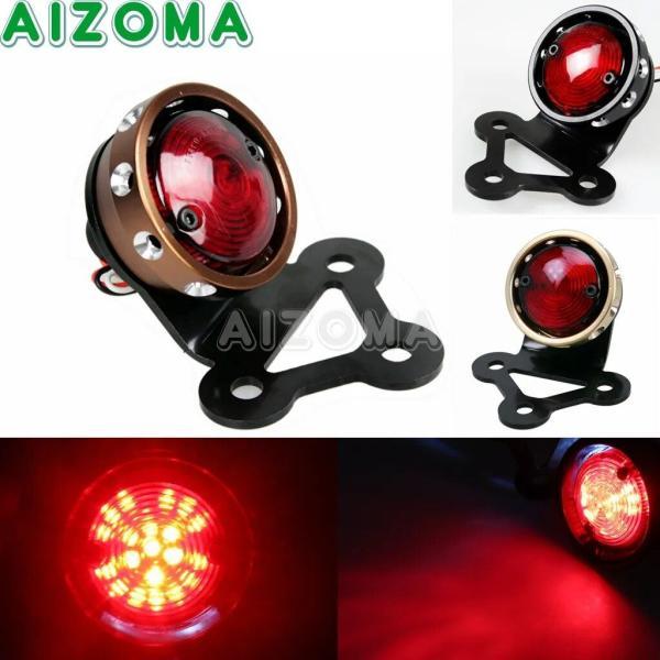 並行輸入品 バイクパーツ 2 " リアledブレーキ停止テールライトレトロライセンスライト カフェレーサーチョッパーボバーカスタムカスタム