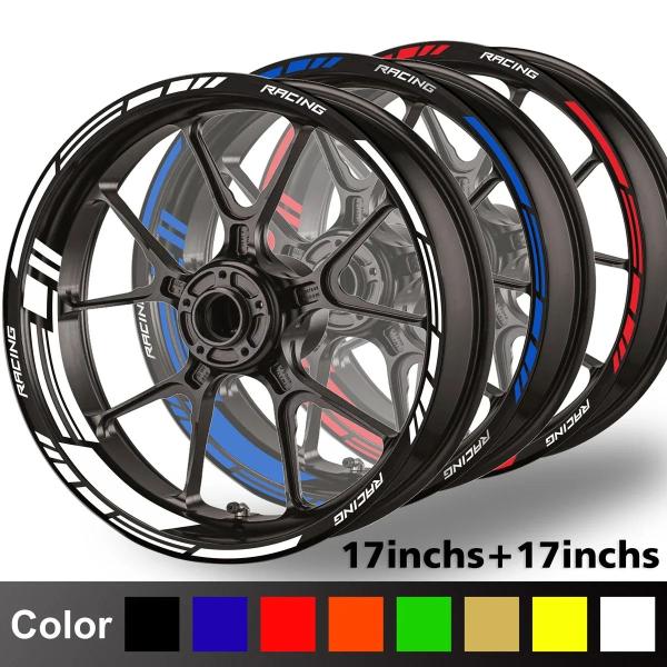 並行輸入品 バイクホイール用反射ステッカー 17インチ ハブステッカー リムストライプ ヤマハ ホンダ カワサキ スズキ BMW KTM ハスクバーナ トライアンフ