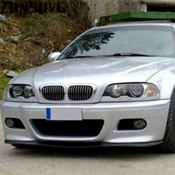 BMW E46 M3 SW セダンフロントスプリッターバンパーリップスポイラーボディキットアクセサリー 3 個