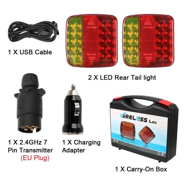 並行輸入品 磁気ワイヤレス LED トレーラーリアテールライト信号ハザードブレーキランプトラックテールライトキャラバン RV キャンピングカートラックトラ