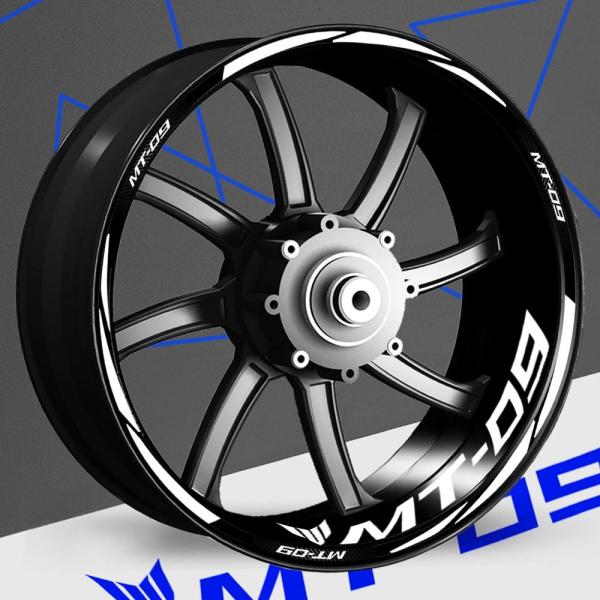 並行輸入品 MT-09 MT09 オートバイ反射ホイールステッカーレーシングリムストライプテープデカール防水アクセサリー