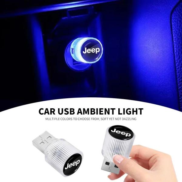 並行輸入品ミニ USB LED アンビエントライト装飾ムードランプジープラングラーチェロキーグランドコンパスレネゲードパトリオットアクセサリー