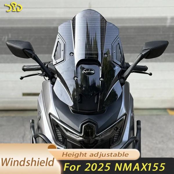 並行輸入品ヤマハ NMAX155 ターボ 2025 用 調整可能 ウインドシールド NMAX155 2025 カスタムバイク用スペアパーツ