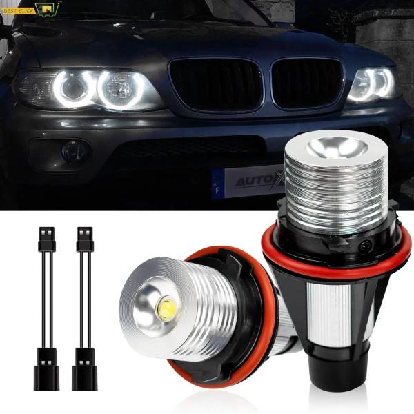 並行輸入品HID ホワイト LED エンジェルアイズ マーカーライト バルブ スーパー 2X 5W BMW 525I 530I XI 545I M5 E39 E