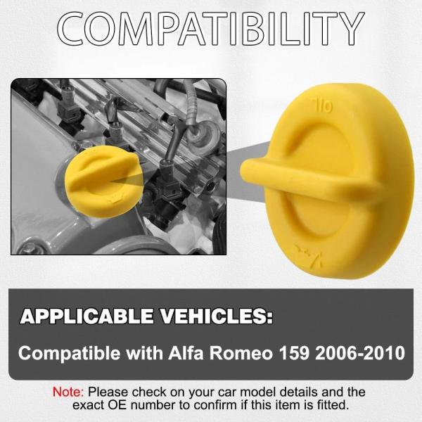 Alfa Romeo エンジンオイルキャップ 並行輸入品アルファロメオ 159 2006-10 用エンジンオイルフィラー