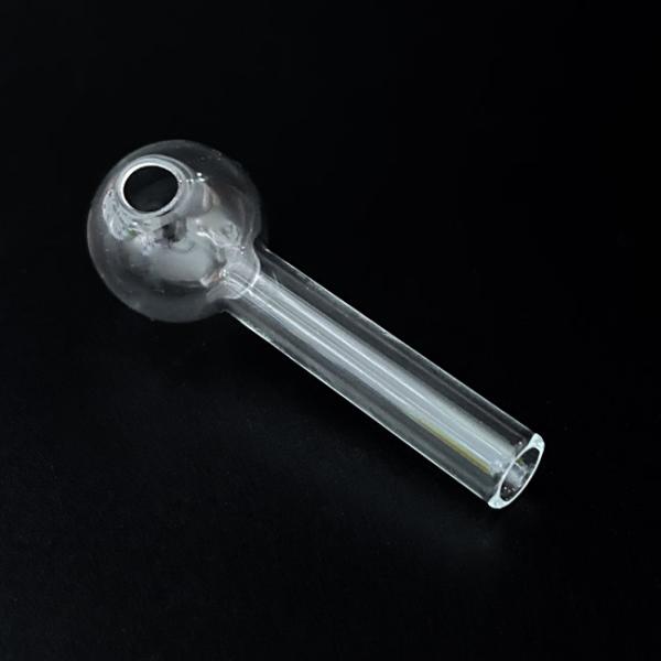 耐熱パイレックスガラスを使用した炙り用ハッカパイプです。こちらは全長が約7cm、非常に短いスモールサイズです。