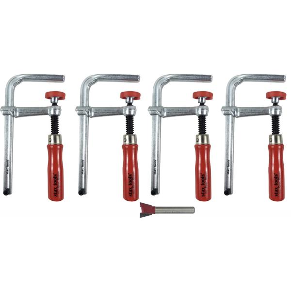 STaXTOOL アリ溝クランプ ”RoadRunner”4本セット＋ビット : P-TOOLS