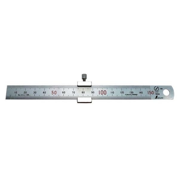 シンワ 直尺シルバー ストッパ付 150mm 76751 : P-TOOLS.COM ヤフー店