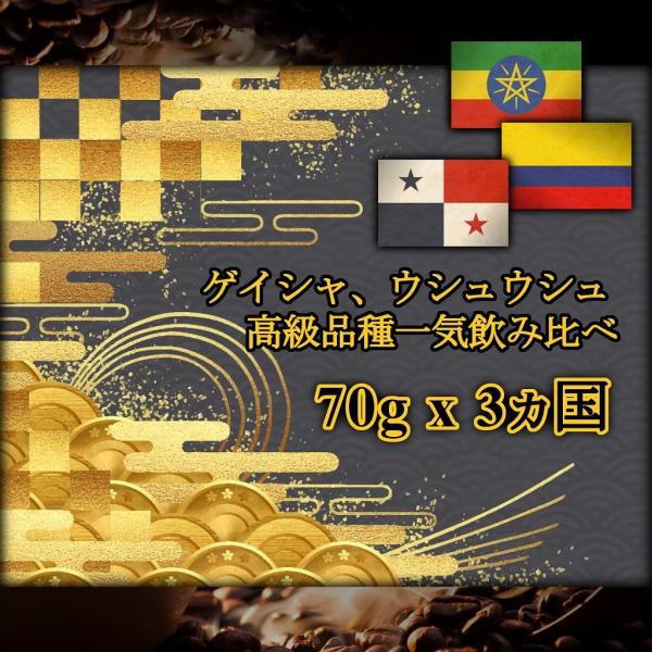 超希少高級品種飲み比べセット スペシャルティ豆 産地特選 3ヵ国計