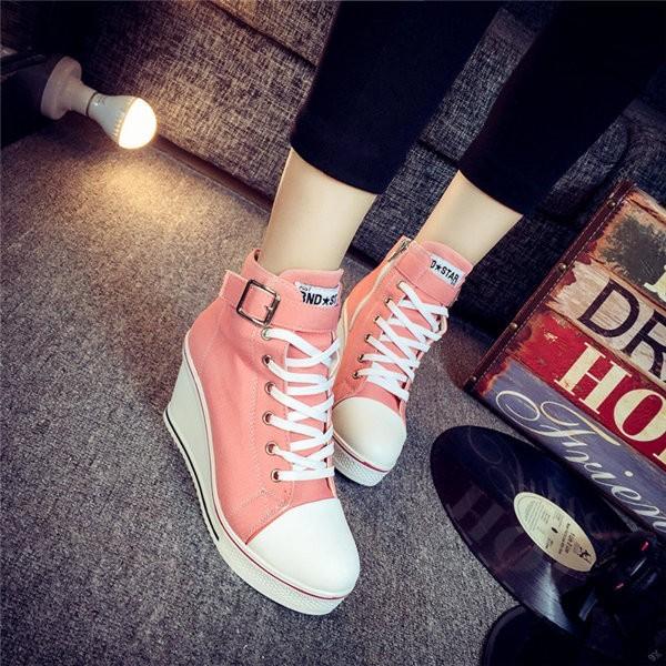 ヒールスニーカー レディース スニーカー ハイヒール ウェッジソール カジュアルシューズ 厚底スニーカー ハイカット インヒール 厚底 レースアップ 編み上げ Buyee Buyee Japanese Proxy Service Buy From Japan Bot Online